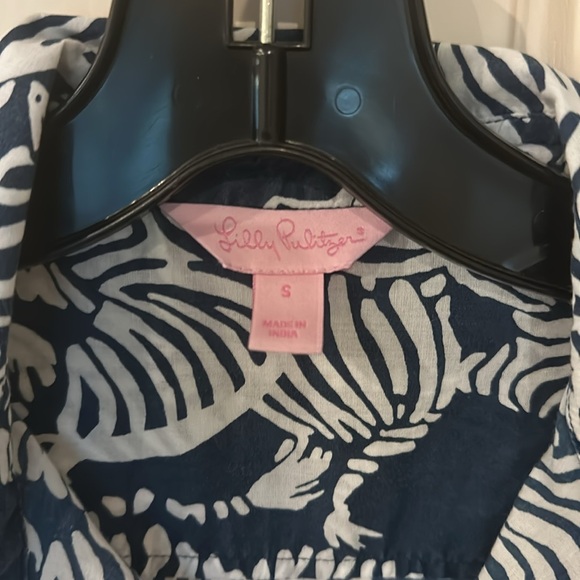 Lily Pulitzer zebra print lightweight popover Size small - Picture 2 of 6